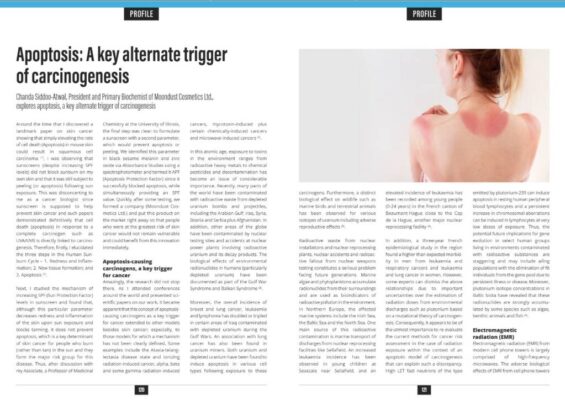 Apoptosis and Human Sunburn Cycle studies and solution recognized